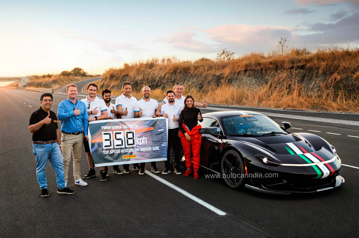 Pininfarina Battista Autocar India top speed record